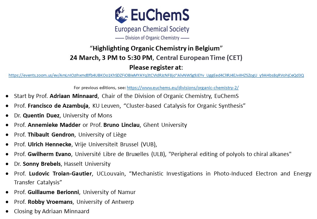 Organická chemie v Belgii